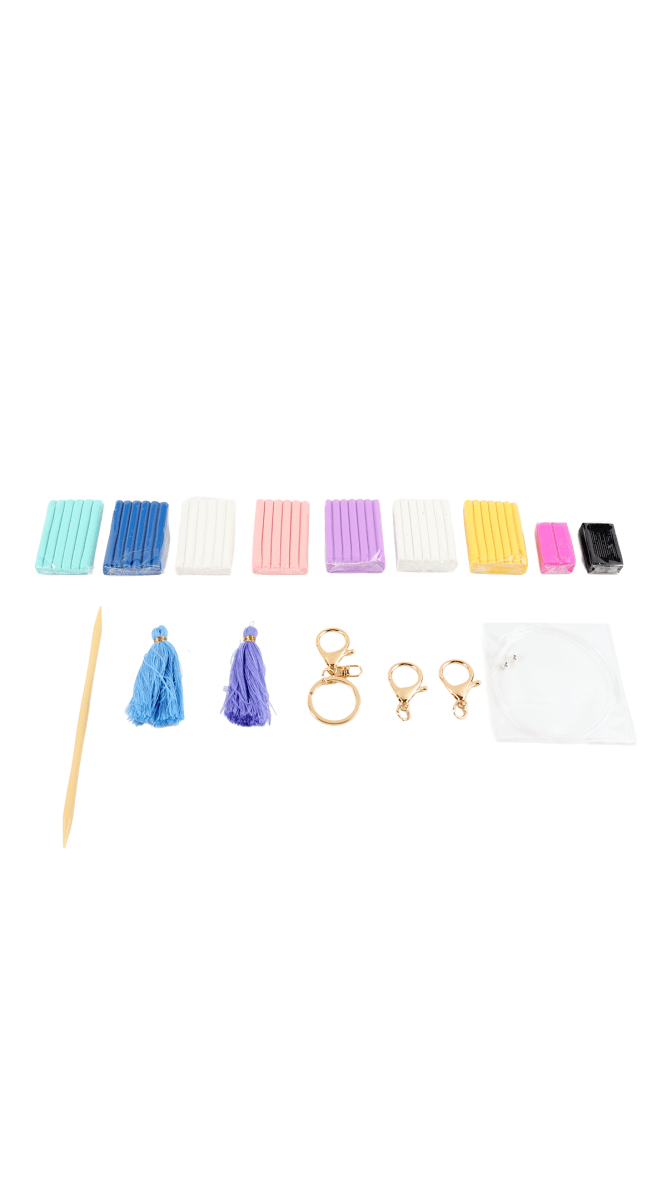 Polymer Clay Bead Keyrings DIY Kit - MIDI
