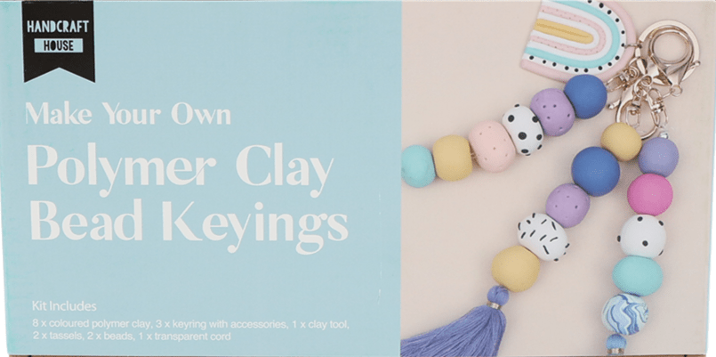 Polymer Clay Bead Keyrings DIY Kit - MIDI