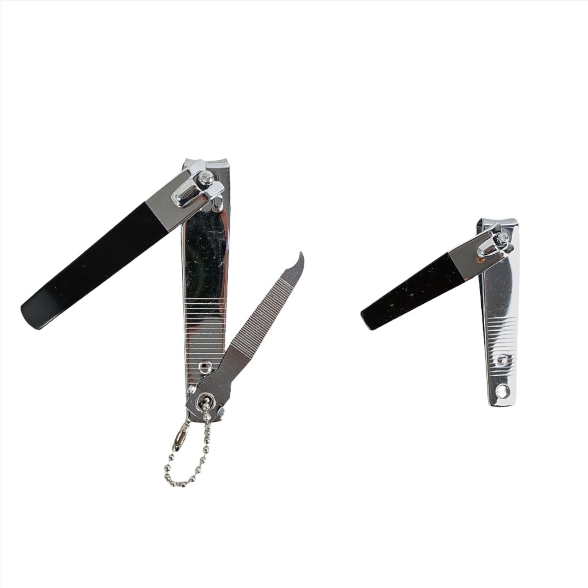 Pack of 2 Black Anti-Skid Nail Clippers