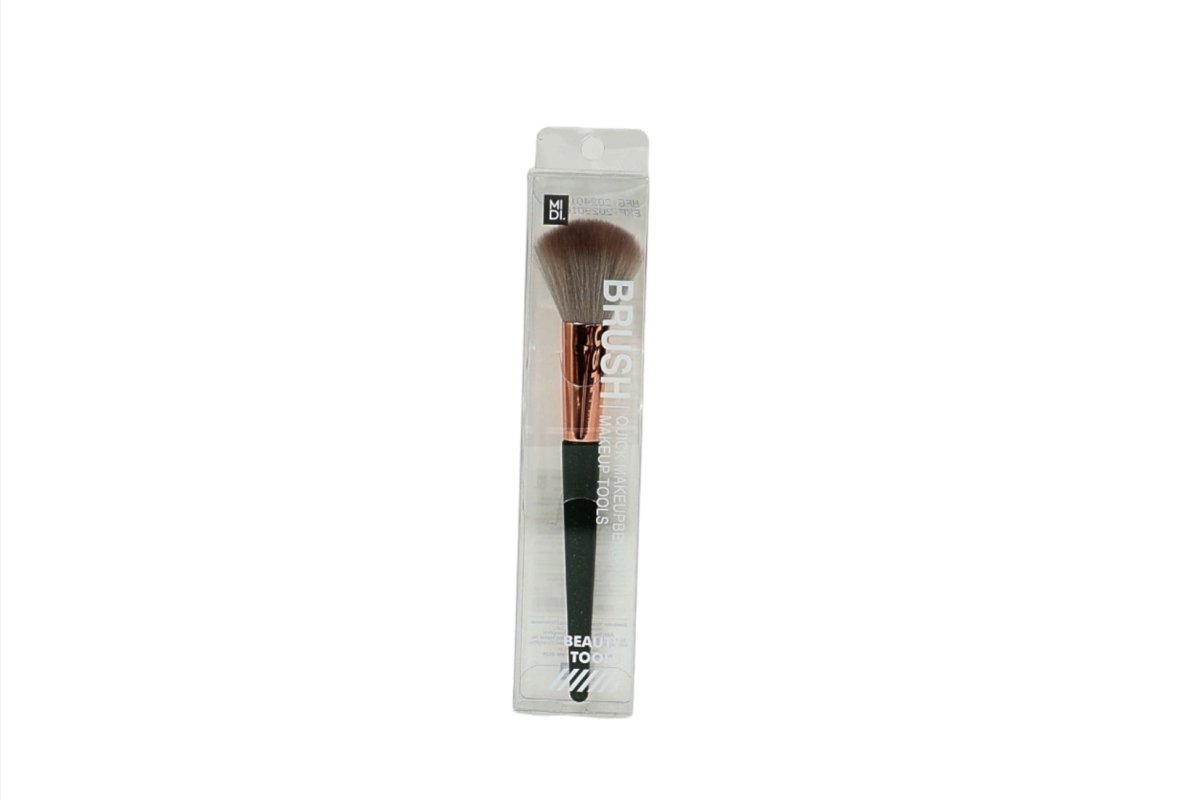 Pro Makeup Brush - Green & Rose Gold - MIDI