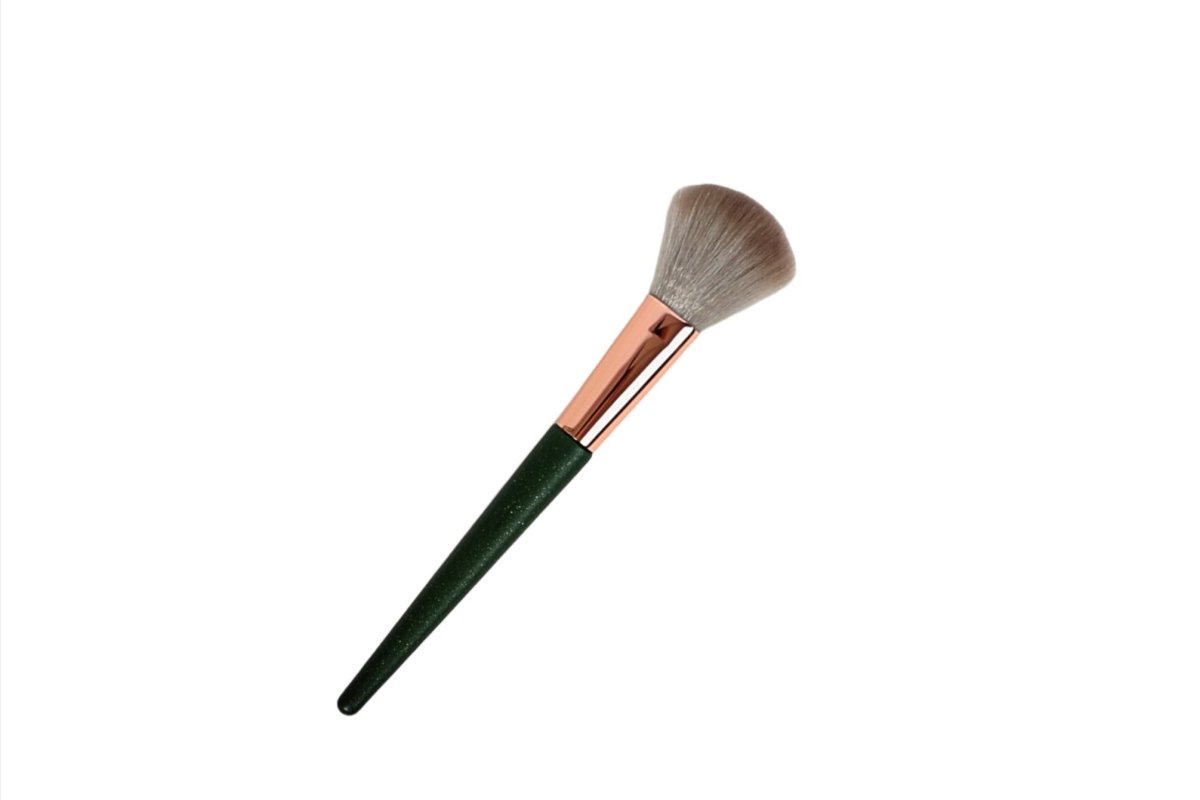 Pro Makeup Brush - Green & Rose Gold - MIDI