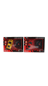 RC racing car toy box set showing red car and black remote