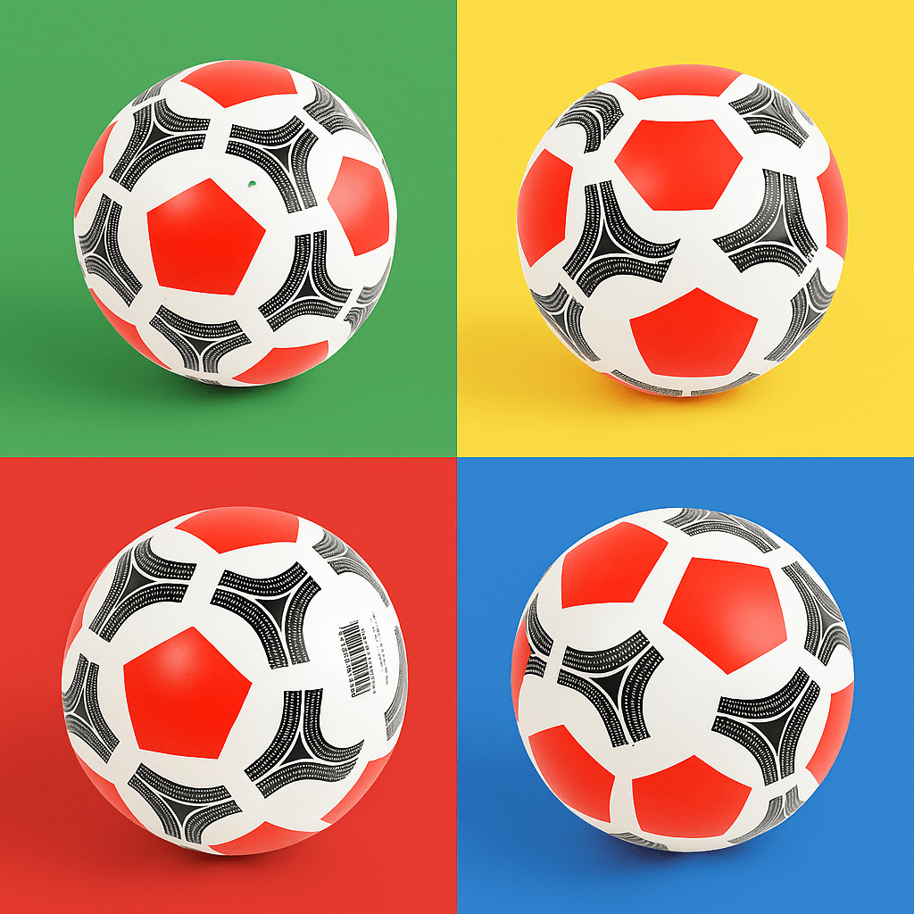 Red & White Football – 22.8 cm Soft Training Ball - MIDI