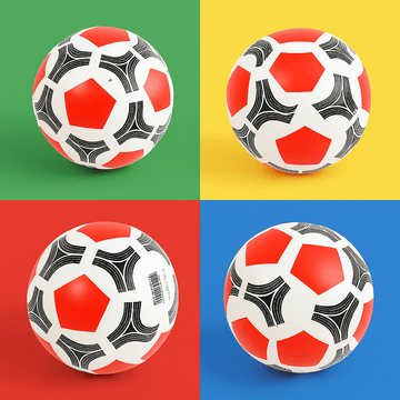 Red & White Football – 22.8 cm Soft Training Ball - MIDI