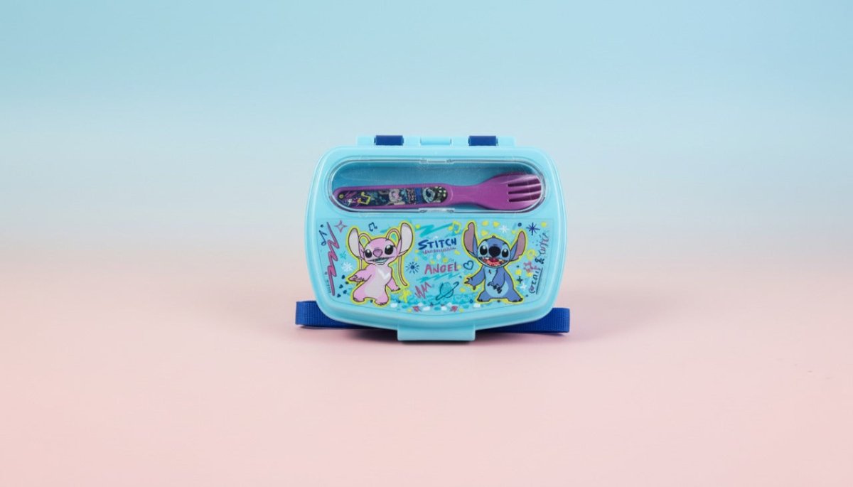 SANDWICH BOX WITH CUTLERY (FORK & SPOON) STITCH - MIDI