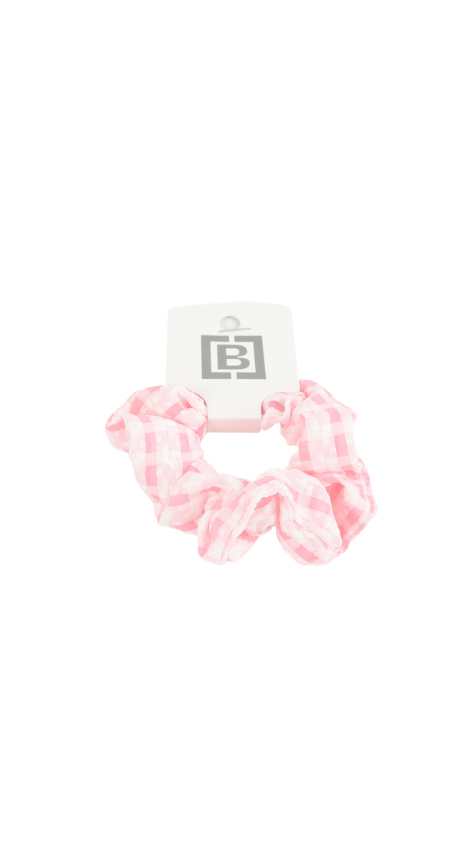 Cotton Checkered Pattern Hair Scrunchies in Various Colors 4