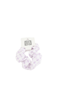 Cotton Checkered Pattern Hair Scrunchies in Various Colors 2