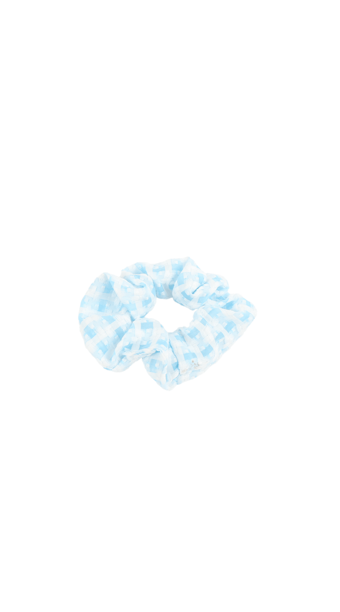 Cotton Checkered Pattern Hair Scrunchies in Various Colors 6
