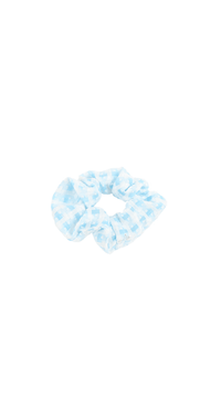 Cotton Checkered Pattern Hair Scrunchies in Various Colors 6