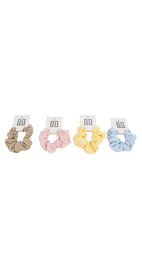Pack of 4 Colorful Nylon Hair Scrunchie Sets