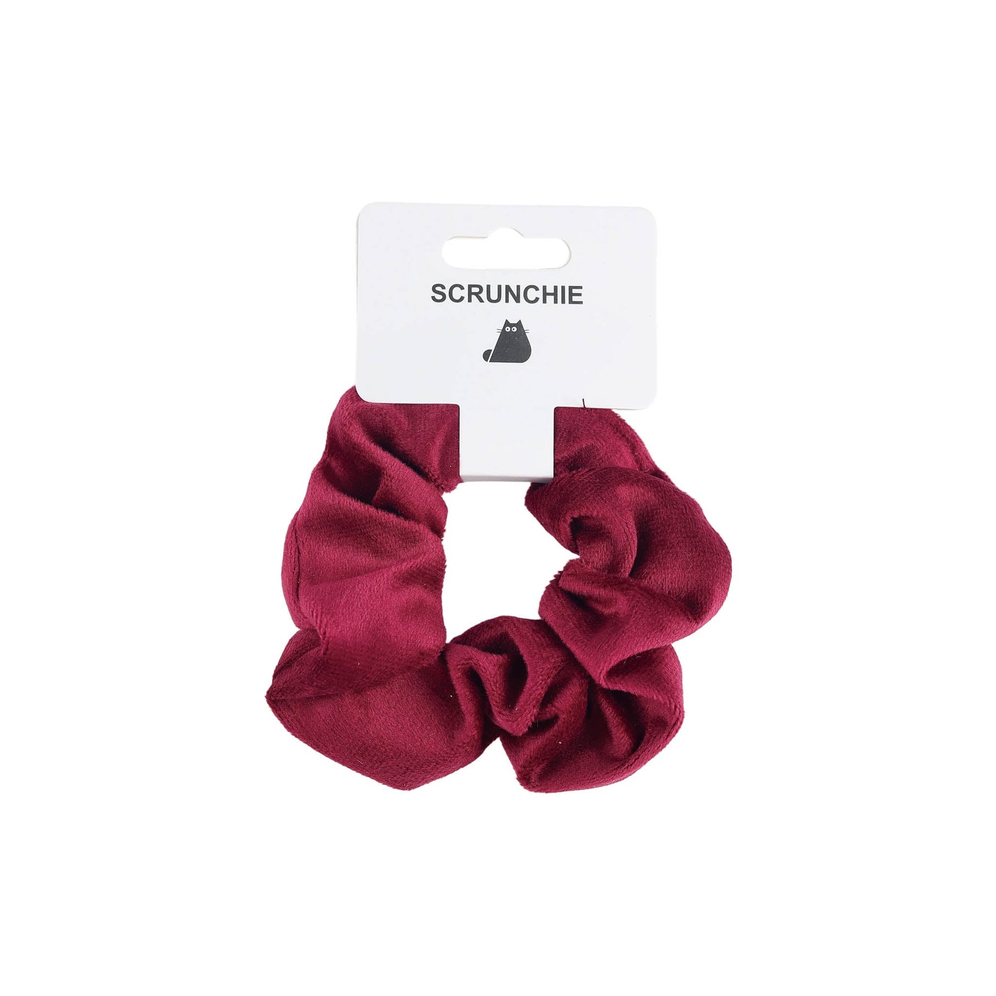 Velvet Burgundy Hair Scrunchie (4)