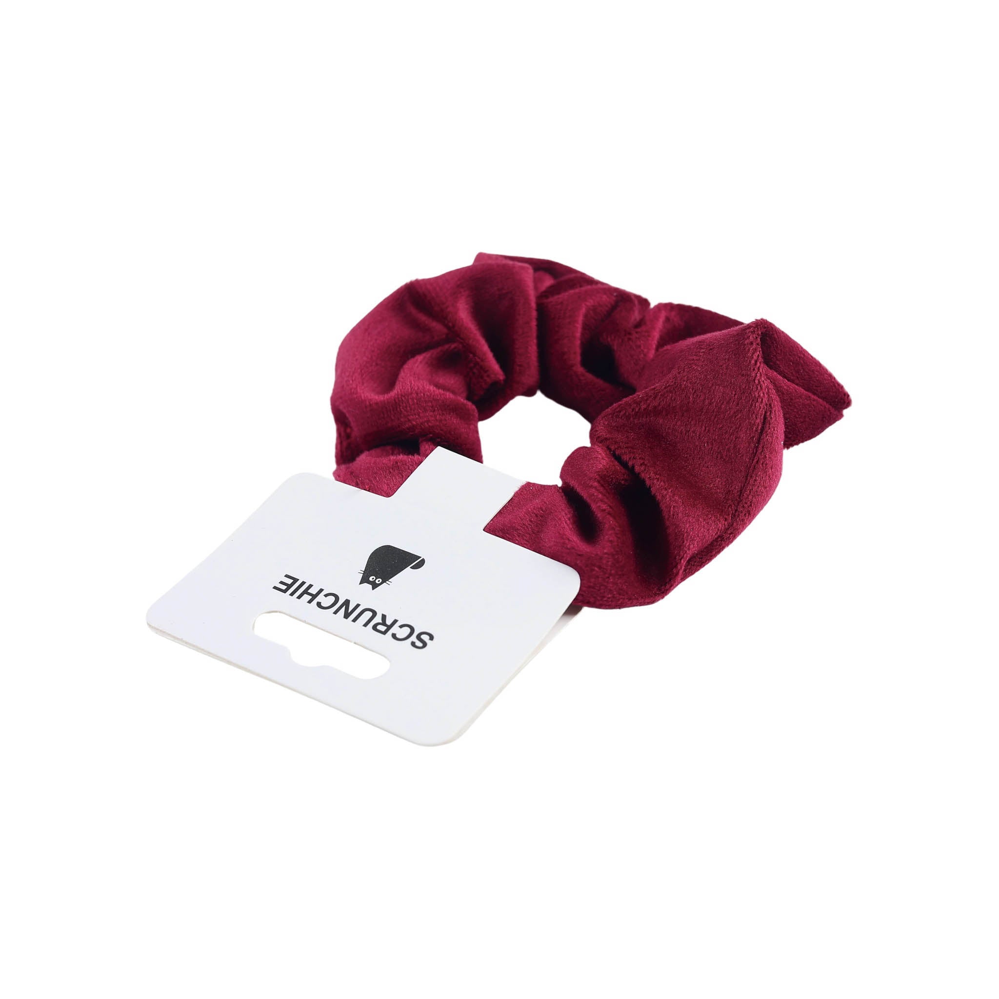Velvet Burgundy Hair Scrunchie (3)
