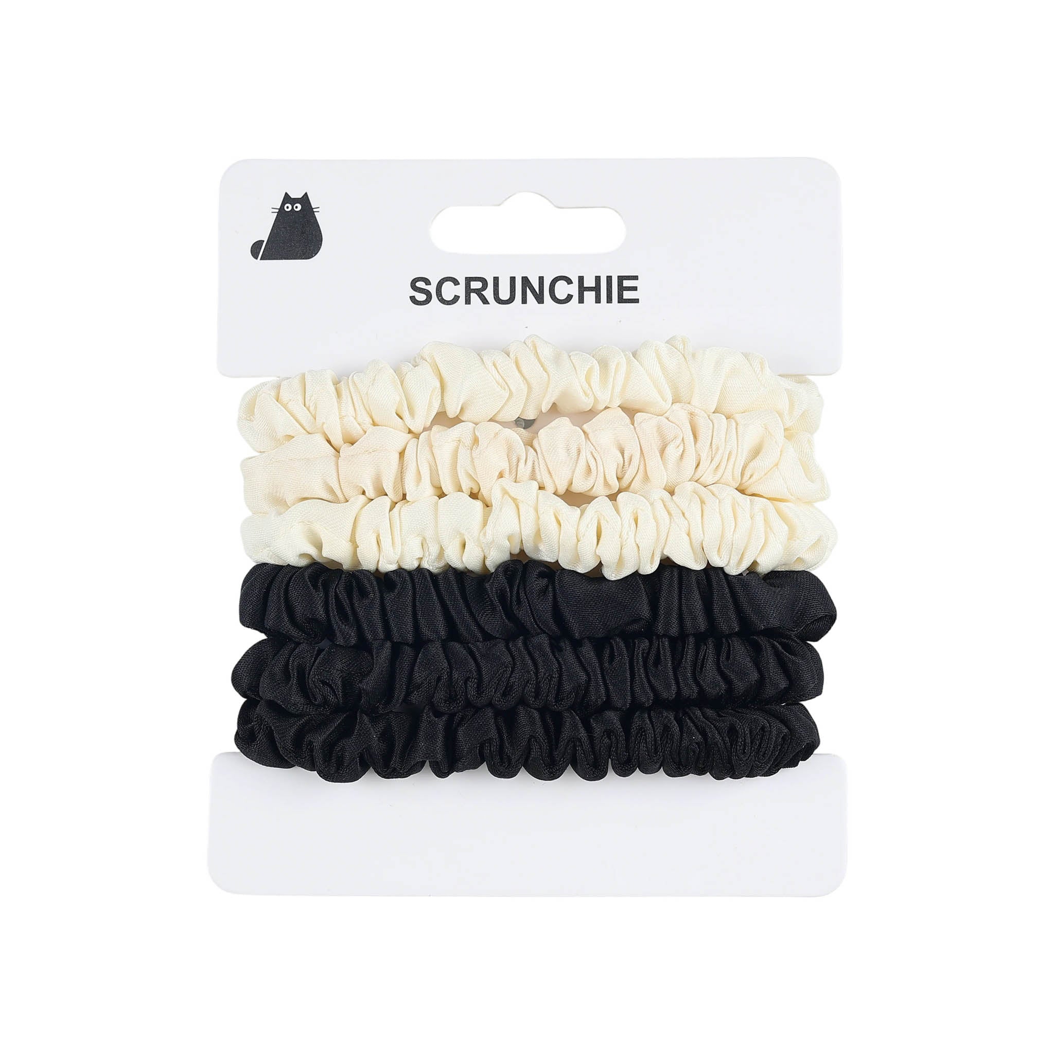Soft Hair Tie Set (Black and White) (5)