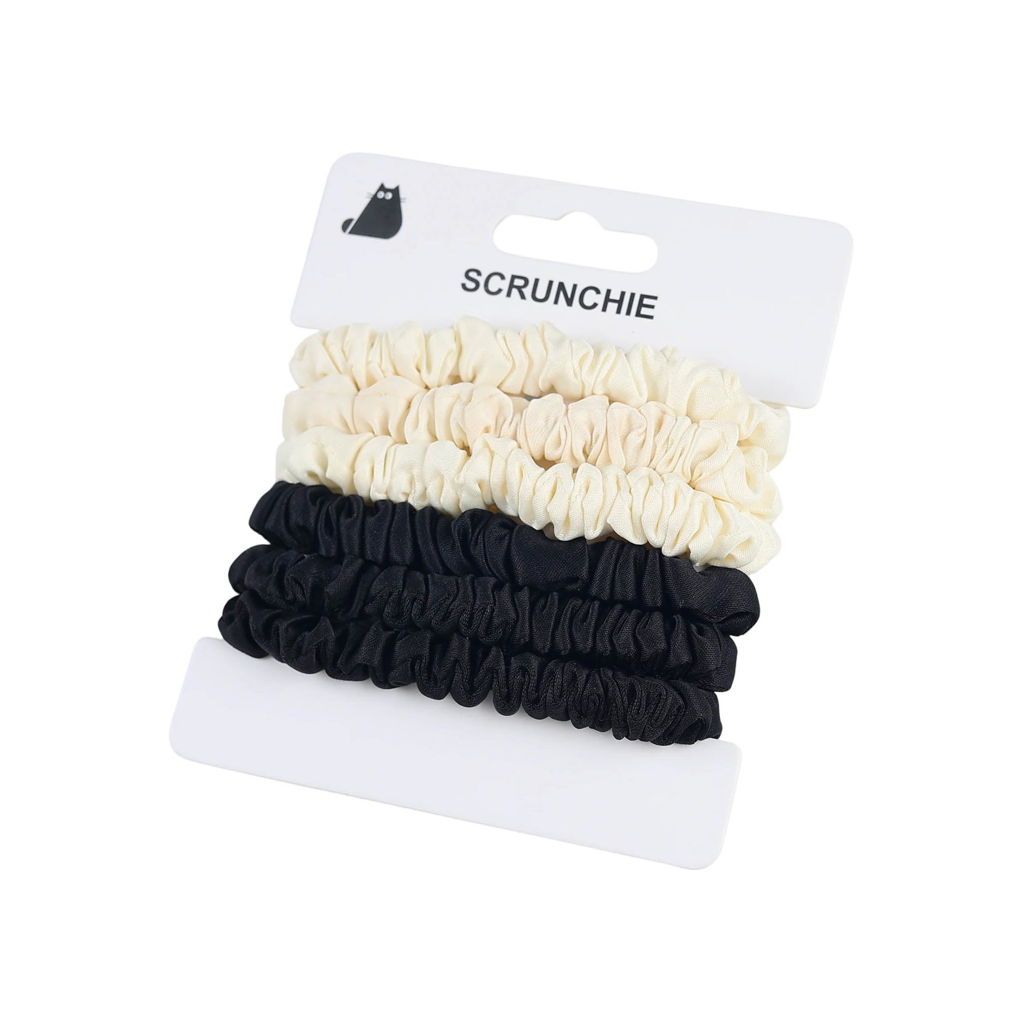 Soft Hair Tie Set (Black and White) (3)