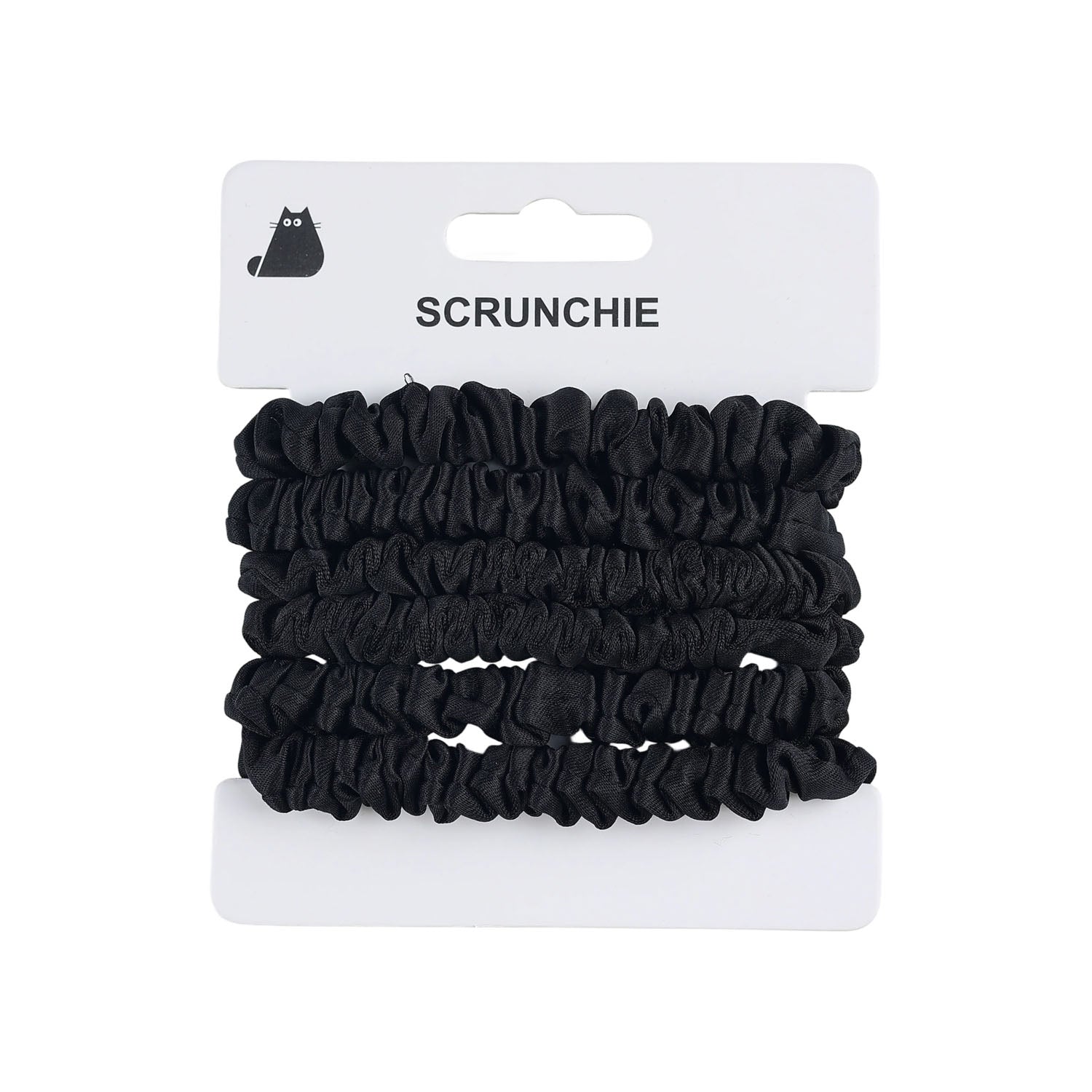مجموعة 6 أربطة شعر كرشميّة باللون الأسود