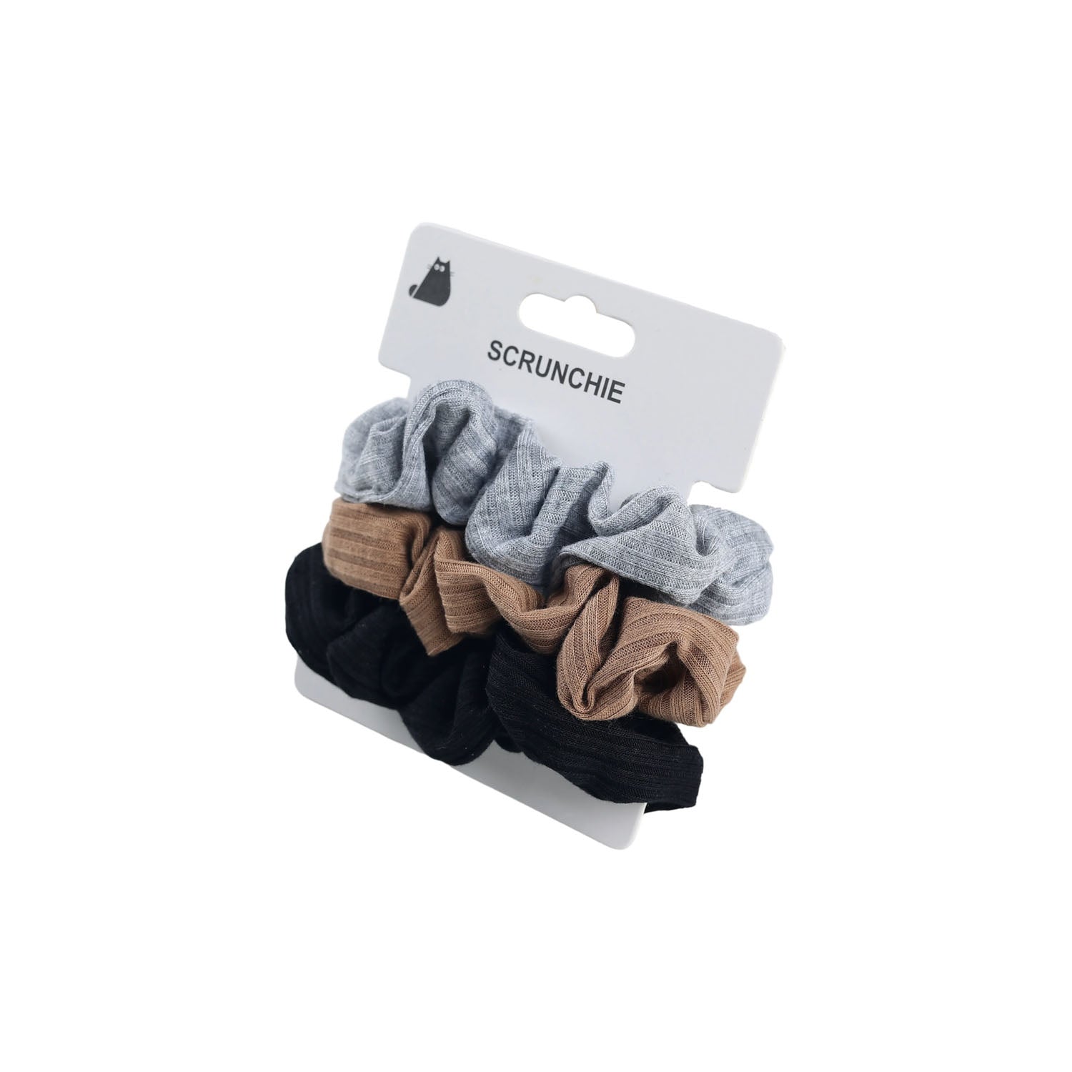 Cotton Hair Scrunchie Set in Neutral Colors 1