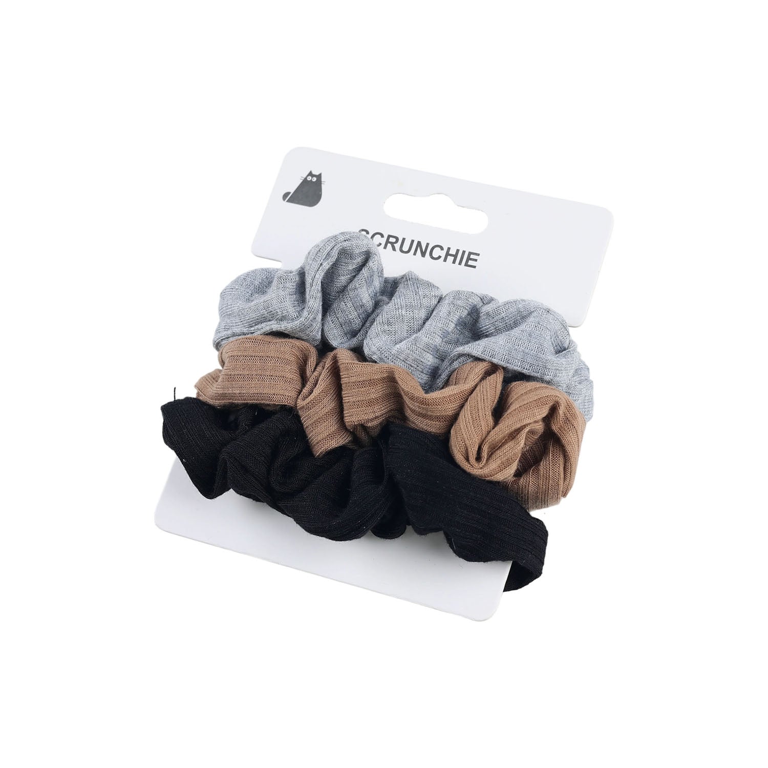 Cotton Hair Scrunchie Set in Neutral Colors 2