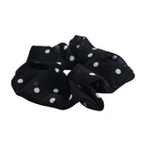 رباط شعر أسود بنقط بيضاء