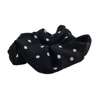 Black Hair Scrunchie with White Polka Dots 4