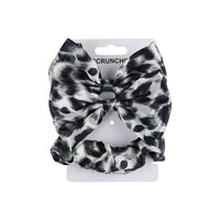 Leopard Print Hair Scrunchie Set with Bow 1