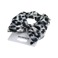 Leopard Print Hair Scrunchie Set with Bow 2