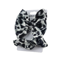 Leopard Print Hair Scrunchie Set with Bow 3