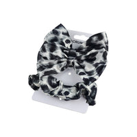 Leopard Print Hair Scrunchie Set with Bow 4