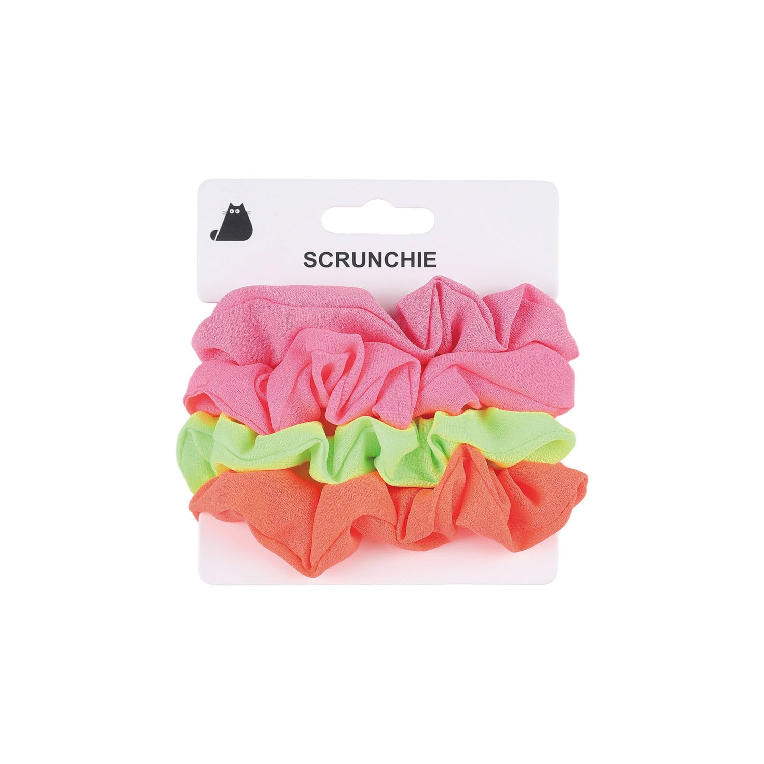 Set of 3 Colorful Fabric Hair Scrunchies 2