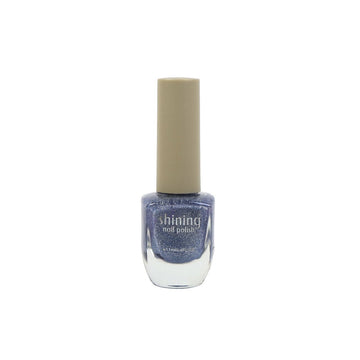 Gloss nail polish bottle, blue blueberry shade, capped