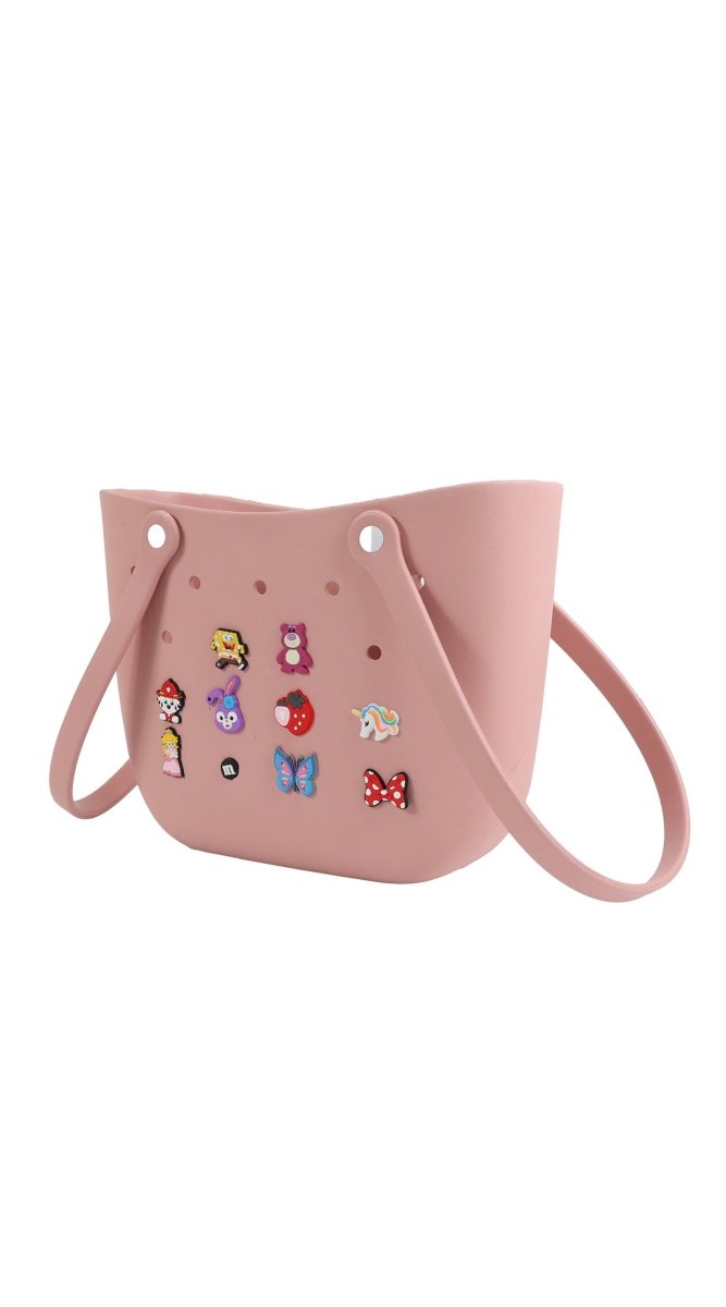 Silicone Kids Handbag with Decorations - MIDI
