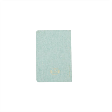 Cloth-covered lined notebook in mint