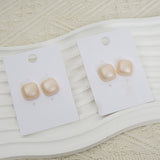 Simple glossy series earrings 27 - MIDI