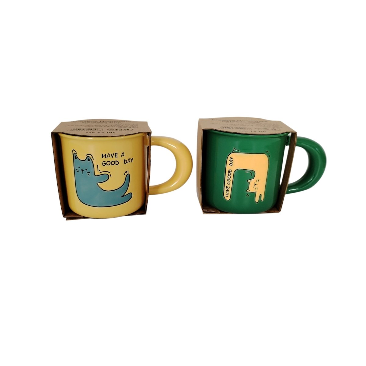 Ceramic cup with cute cat design 4