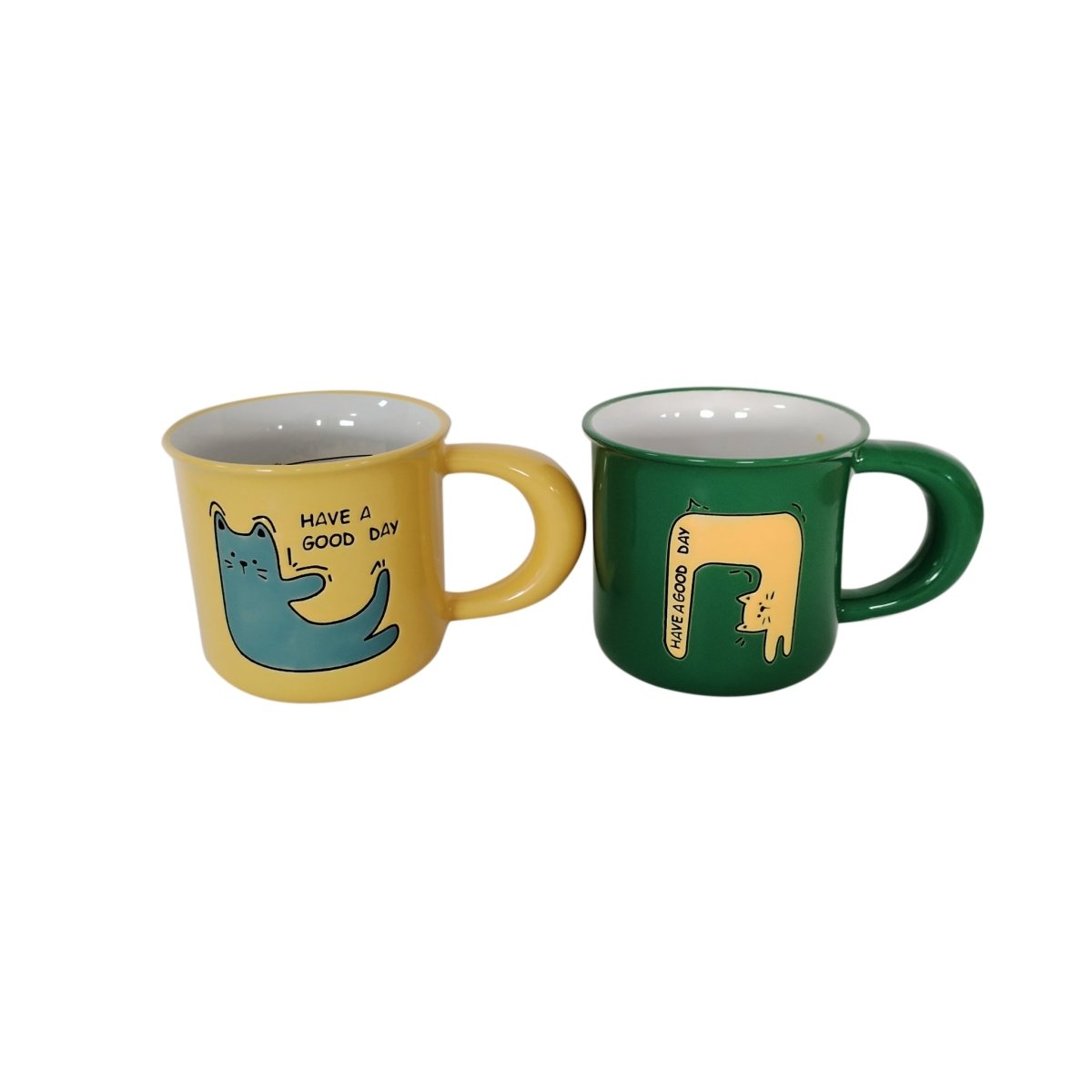 Ceramic cup with cute cat design 3