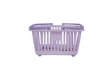 Small Plastic Shopping Basket - Pink/Purple - MIDI
