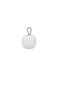 White soft gel massage shampoo comb, smooth round head and loop handle