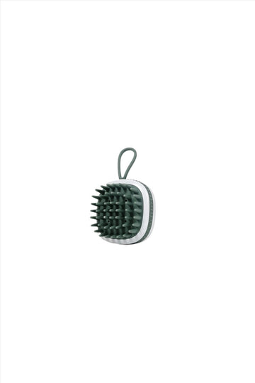 Green soft gel massage shampoo comb with loop handle