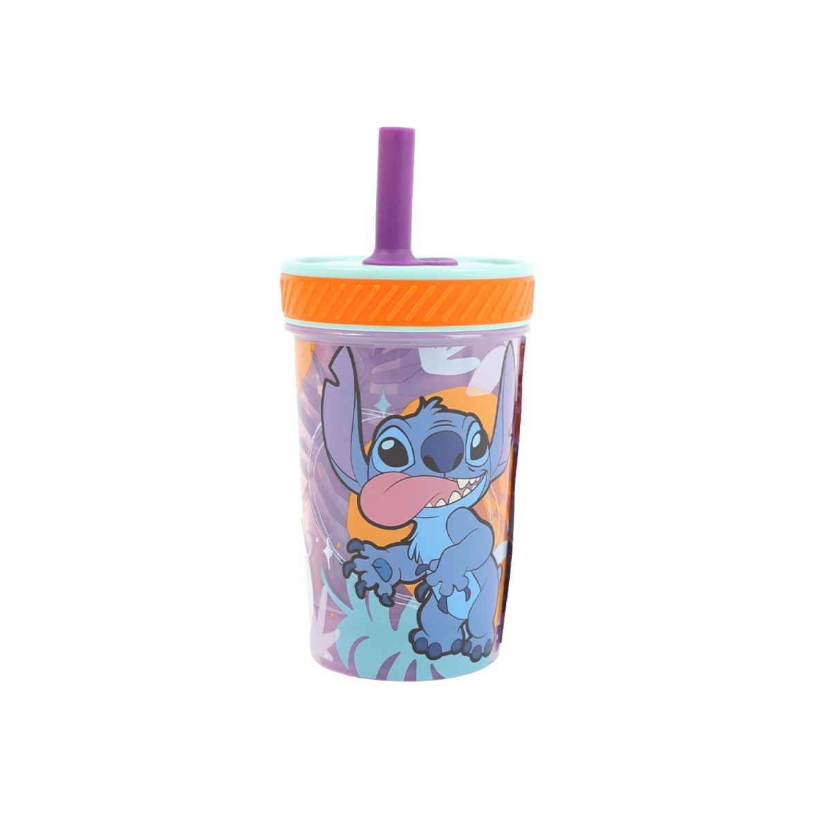 Stitch Silicone Straw Cup 370ml - MIDI