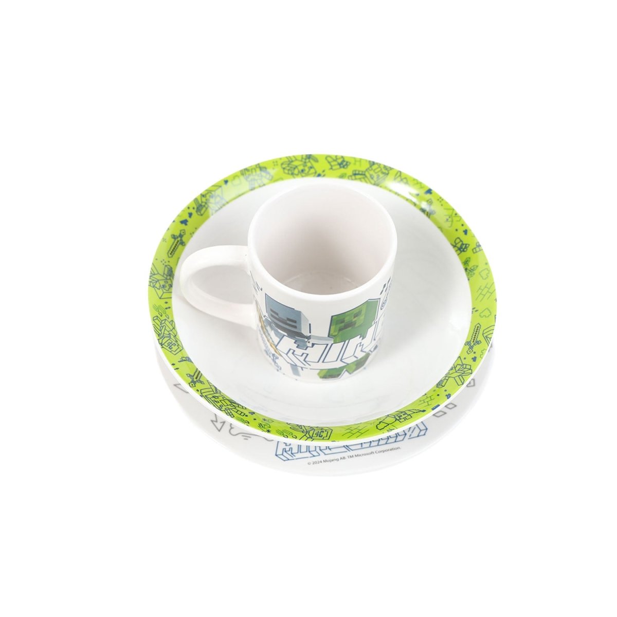 STOR Minecraft 3 - Piece Ceramic Dinnerware Set - MIDI