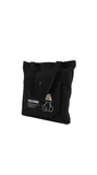 Stylish Canvas Tote Bag with Bear Design - MIDI