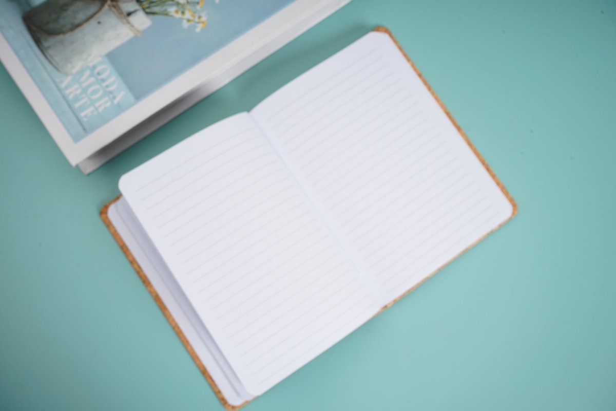 Stylish Cork Notebook - Modern Design - MIDI