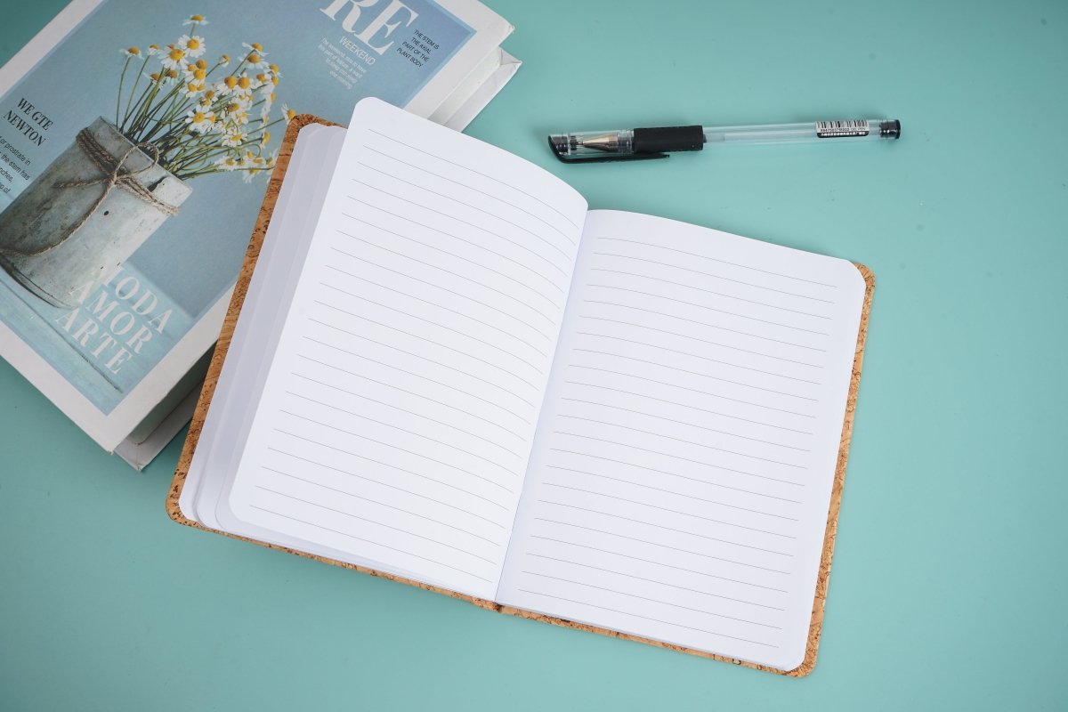 Stylish Cork Notebook - Modern Design - MIDI