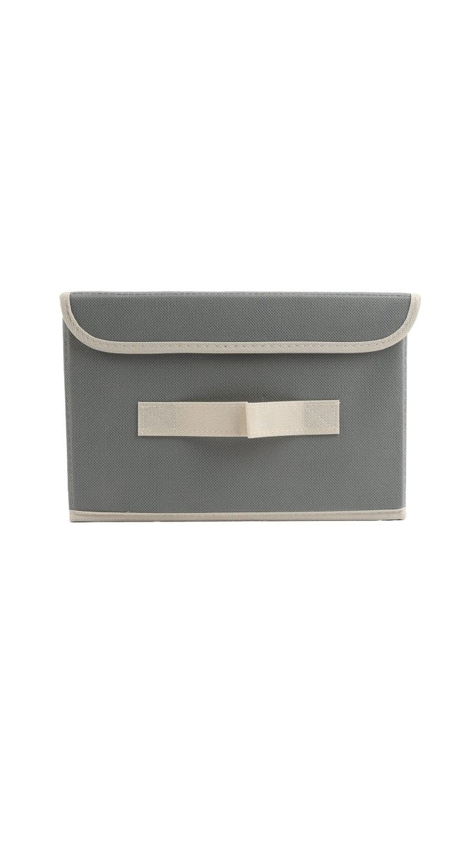Stylish Grey Fabric Storage Box - MIDI