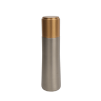 Stainless thermal water bottle with gold top cap