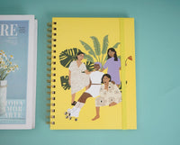 Notebook Large Coil Figure Print Yellow Cover 1