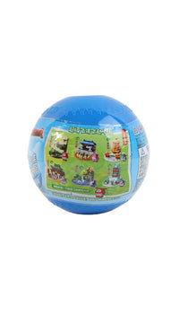 Blue Super Wings building ball with back panel toy-scene graphic and character figures