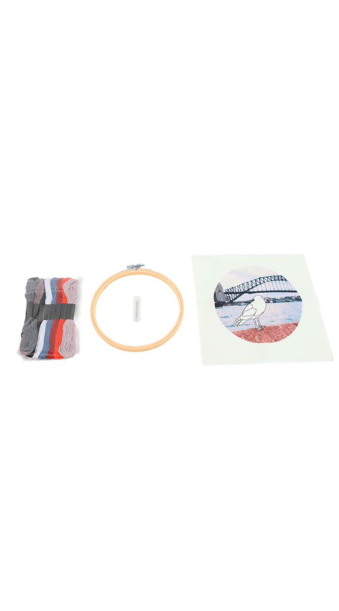 Sydney Harbour Seagull Embroidery Kit - MIDI
