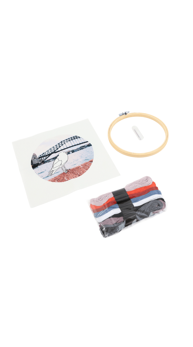 Sydney Harbour Seagull Embroidery Kit - MIDI