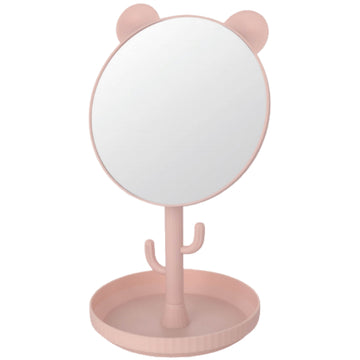 Table Mirror with Bear Design and Multi-use Hooks 1