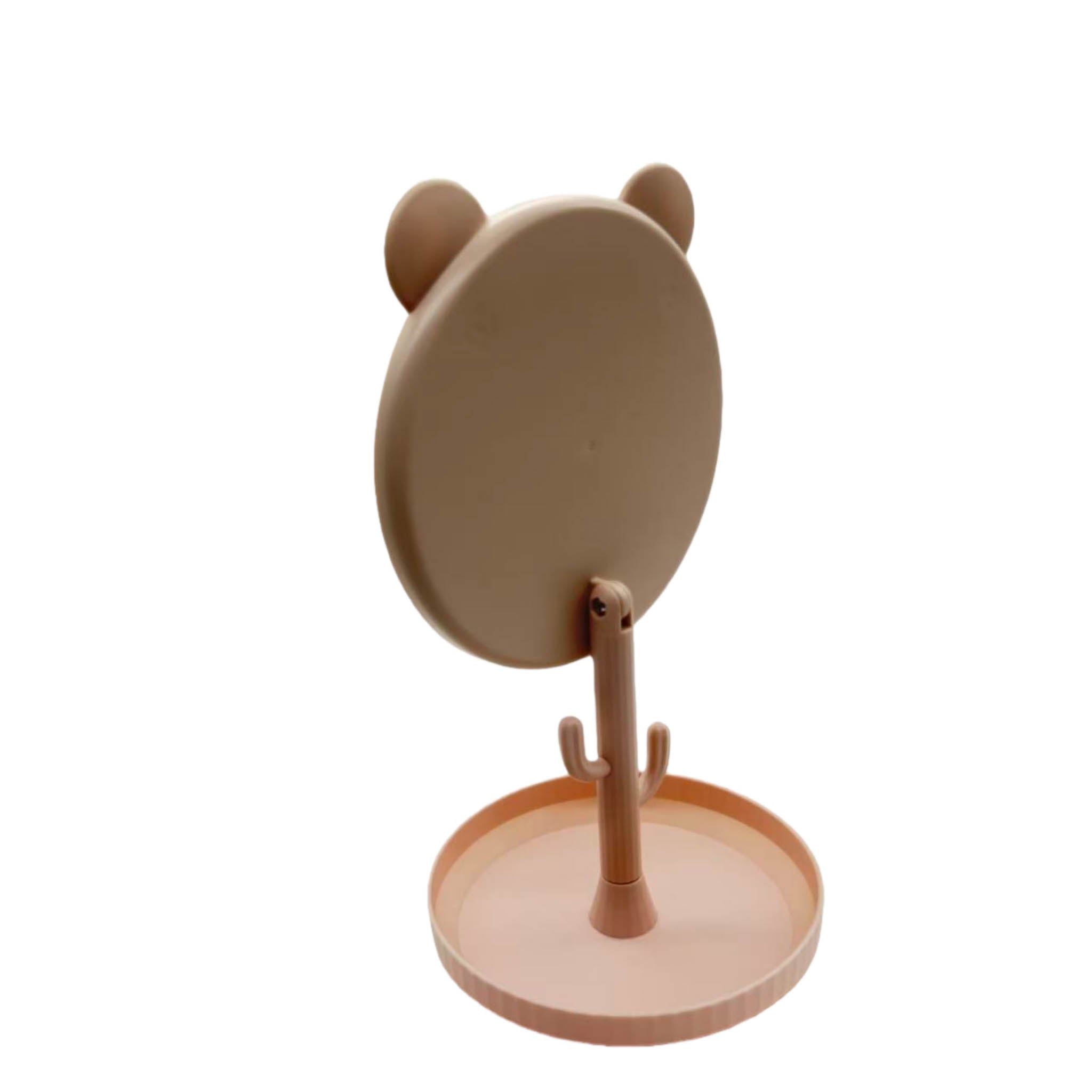 Table Mirror with Bear Design and Multi-use Hooks 2